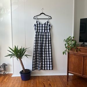 J Crew Navy Checkered Dress